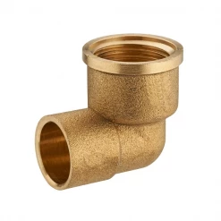 Noyon Et Thiebault Coude Laiton Coude à 90° Femelle à Visser Tube Cuivre - F 12 X 17 Mm - D 12 Mm Laiton