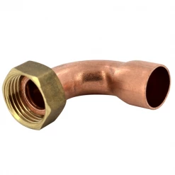 Noyon Et Thiebault Raccord Cuivre Coude Fer-cuivre écrou Prisonnier Femelle - Diamètre 16 Mm - F20 X 27