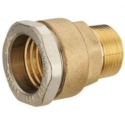 Noyon Et Thiebault Raccord Laiton Raccord Mâle Droit Série Fer Pour Tuyau Polyéthylène - M15x21 - Diamètre 21 Mm - Laiton Noyon-et-Thiebault 1726F-2115L1