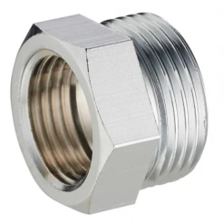 Noyon Et Thiebault Raccord Chromé Mamelon Réduit Mâle Femelle à Butée Intérieure - Mâle 1/2" (15x21) - Femelle 3/8" (12x17) - Laiton Chromé Noyon-et-Thiebault 168-1512CL1