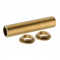 Noyon Et Thiebault Raccord Laiton Traversée De Cloison 2 Contre écrous Bobine Filetée Mâle 12 X 17 L100 Mm