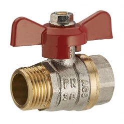 Noyon Et Thiebault Vanne En Laiton Vanne Mâle Femelle à Manette Papillon 1/4 Tour MF3/4" (20x27) Noyon-et-Thiebault 1202I20L1