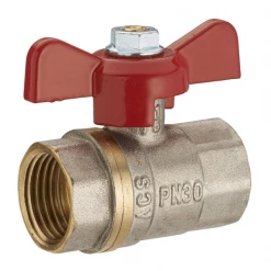 Noyon Et Thiebault Vanne En Laiton Vanne Double Femelle à Manette Papillon 1/4 Tour F3/8" (12x17) Noyon-et-Thiebault 1201-I12L1