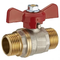 Noyon Et Thiebault Vanne En Laiton Vanne Double Mâle à Manette Papillon 1/4 Tour 1/2" (15x21) Noyon-et-Thiebault 1209I15L1