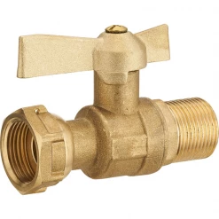 Noyon Et Thiebault Vanne En Laiton Vanne à Sphère Mâle Femelle écrou Tournant Pour Compteur - M.20x27 - F.20x27 Noyon-et-Thiebault 1237-2020L1