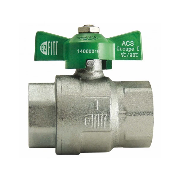 Noyon Et Thiebault Vanne En Laiton Vanne Sphérique Avec Poignée Papillon Double Femelle FF 3/8" 1 Noyon Et Thiebault Vanne En Laiton Vanne Sphérique Avec Poignée Papillon Double Femelle FF 3/8"