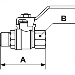 Prevost Vanne En Laiton Vanne à Boisseau Sphérique Laiton Cylindrique Mâle/femelle G3/8" PN 40 Bar